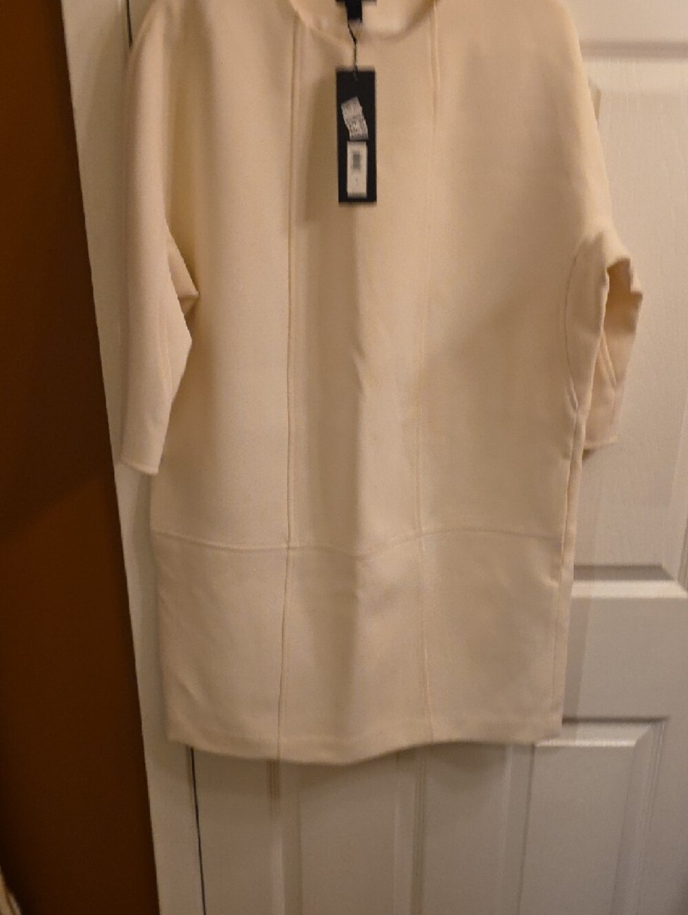 Banana Republic Cream Long Sleeve Shift Dress - Picture 7 of 8